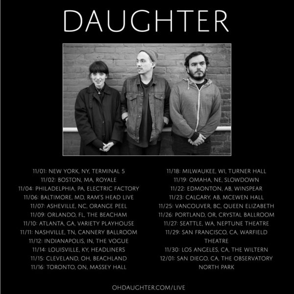 Daughter announce North American tour Stitched Sound