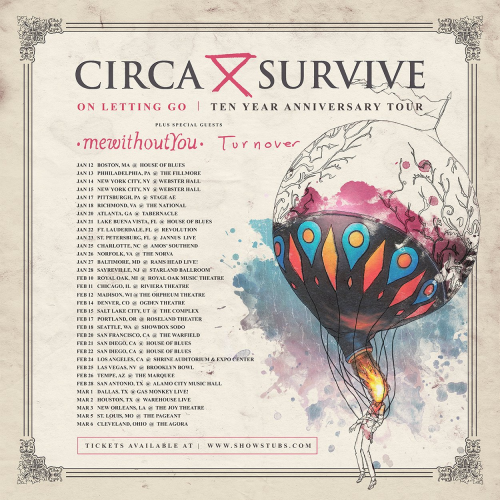 Circa Survive announce ‘On Letting Go’ 10year anniversary tour