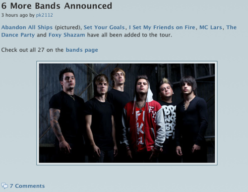 SIX MORE BANDS ANNOUNCED FOR WARPED TOUR