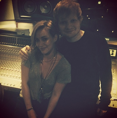 Ed Sheeran In The Studio With Hillary Duff