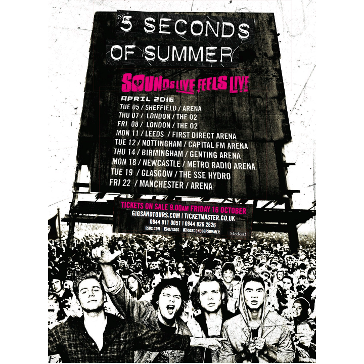 5 Seconds of Summer Announce April 2016 UK Dates