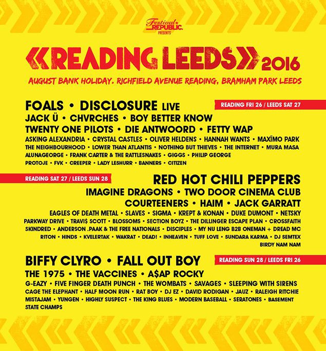 The 1975 + Fall Out Boy + More Announced for Reading & Leeds