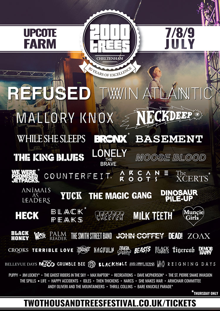 2000 Trees music festival lineup announced